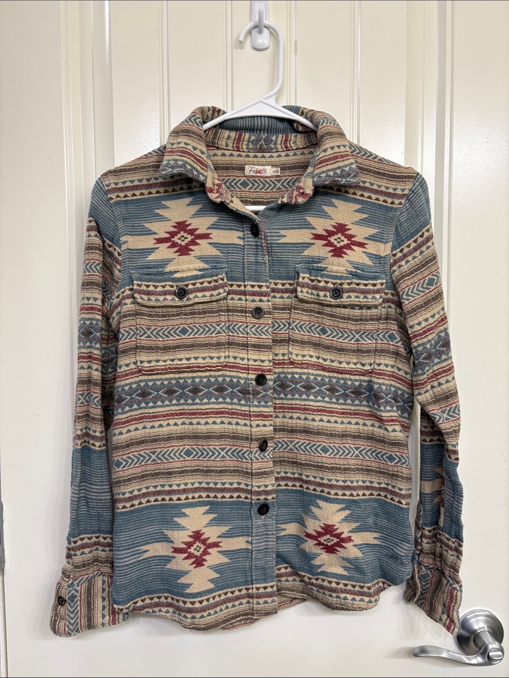 Faherty Rare Women’s Doug Good feather Canyon-western Print Button-Down Shirt
